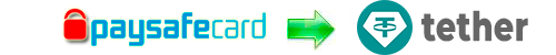 Exchange rates Paysafecard to USDT, Paysafecard to Tether.
