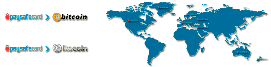 Exchange Paysafecard to Bitcoin, Paysafecard to Litecoin instantly.